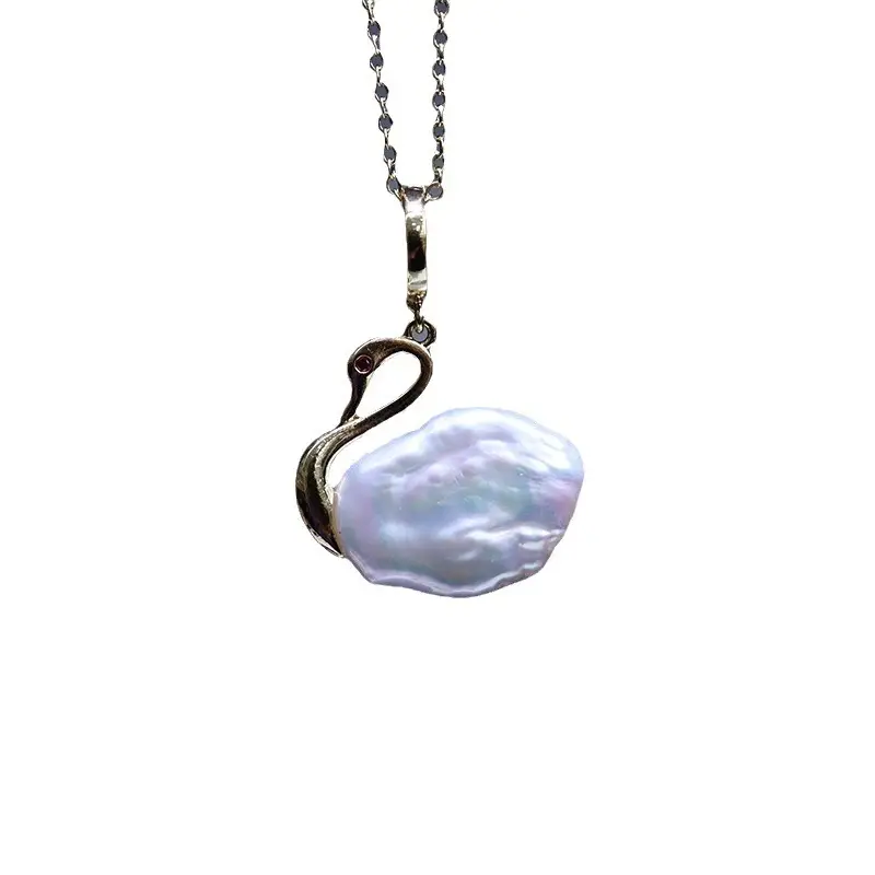 Natural Pearl Swallow Pendant with Baroque Design - Image 6
