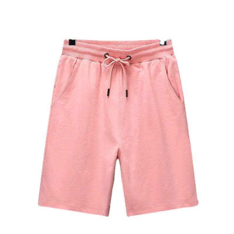 Men Yellow Cotton Drawstring Shorts Casual Sports Wear