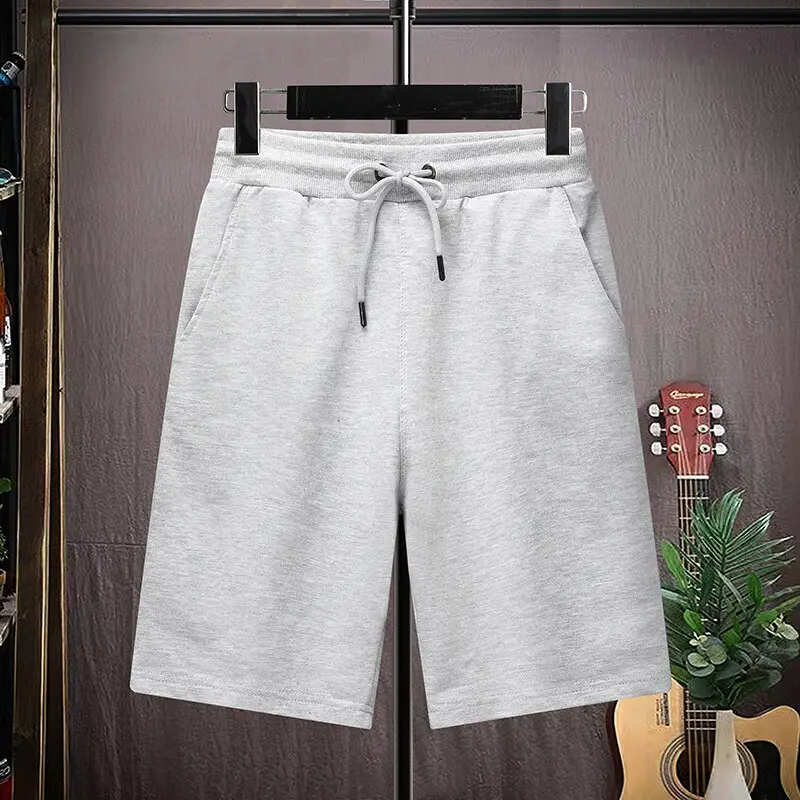 Men Yellow Cotton Drawstring Shorts Casual Sports Wear