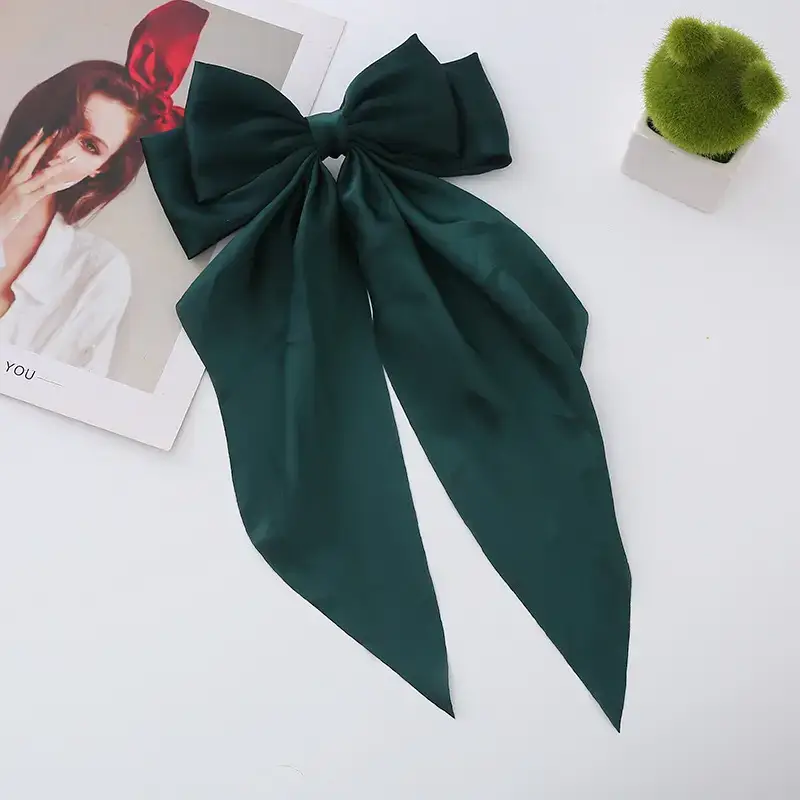 Green Bow Hairband for Back Head, Stylish Bow Hair Accessories — feature 31