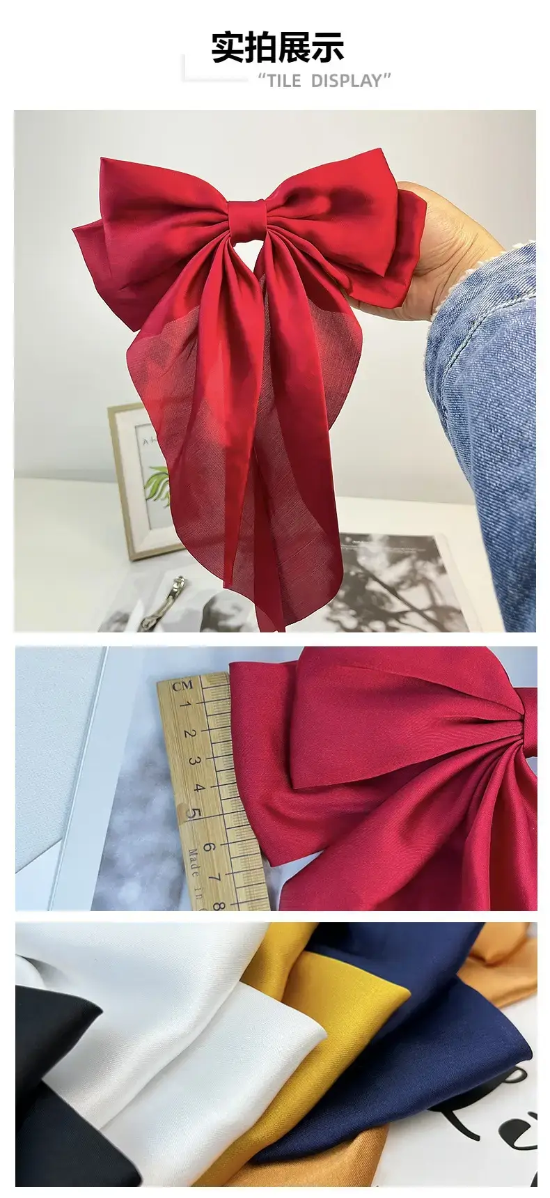 Green Bow Hairband for Back Head, Stylish Bow Hair Accessories — feature 9