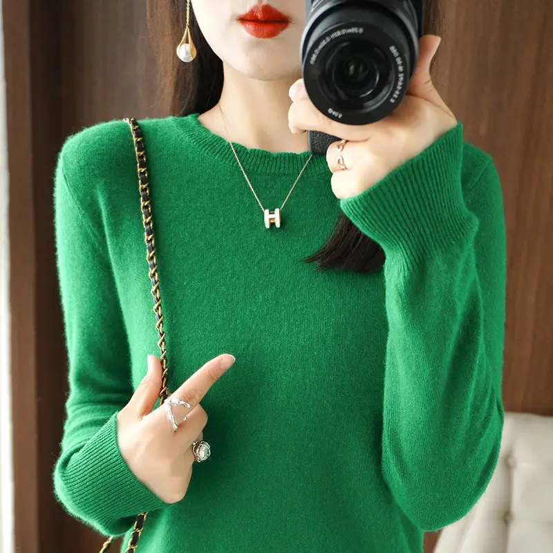 Lace Knitted Long Sleeve Top Yellow Women 2023 - Image 10