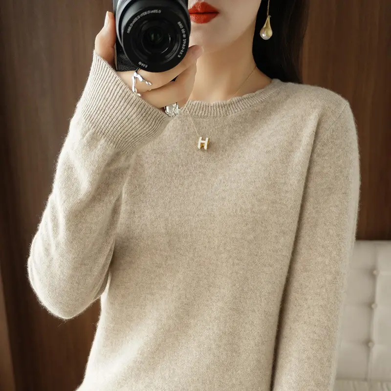 Lace Knitted Long Sleeve Top Yellow Women 2023 - Image 2