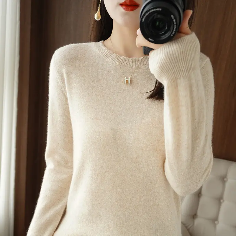 Lace Knitted Long Sleeve Top Yellow Women 2023 - Image 6