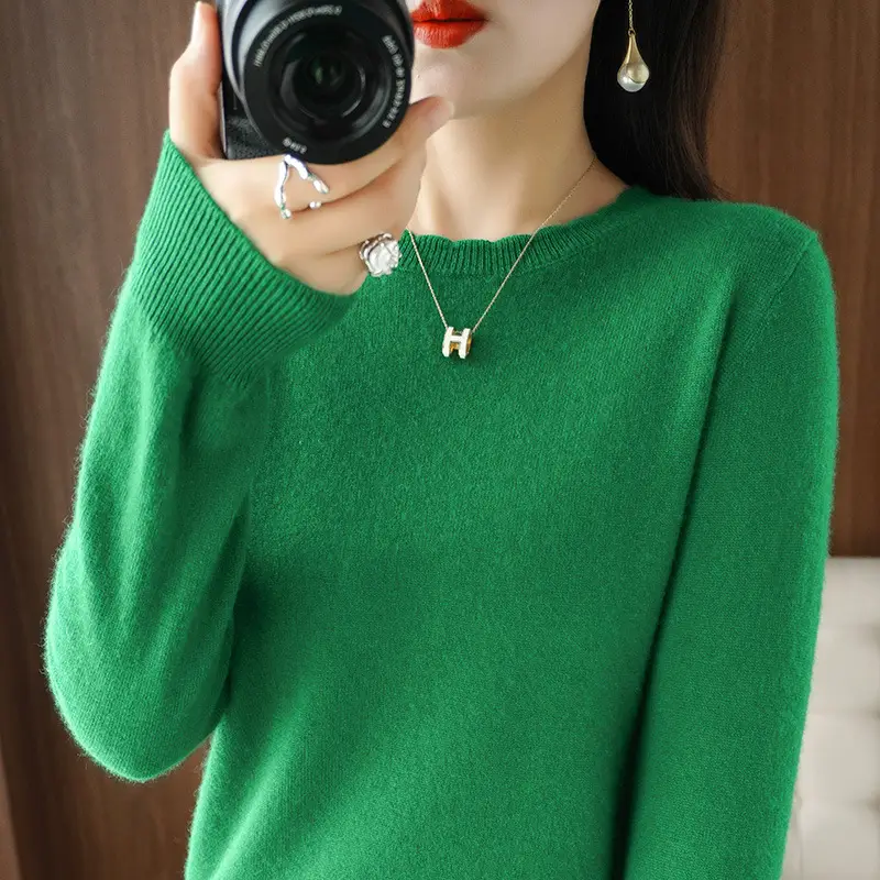 Lace Knitted Long Sleeve Top Yellow Women 2023 - Image 8