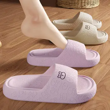 Women's Pink Net Flip Flops Thick Soles Summer Sandals — feature 7