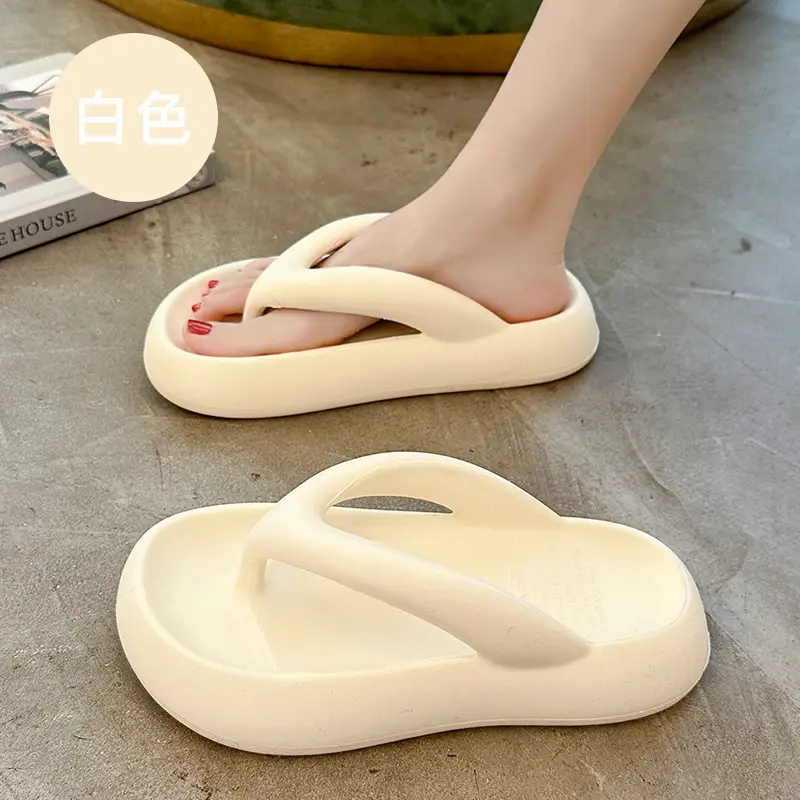 Women's Pink Net Flip Flops Thick Soles Summer Sandals