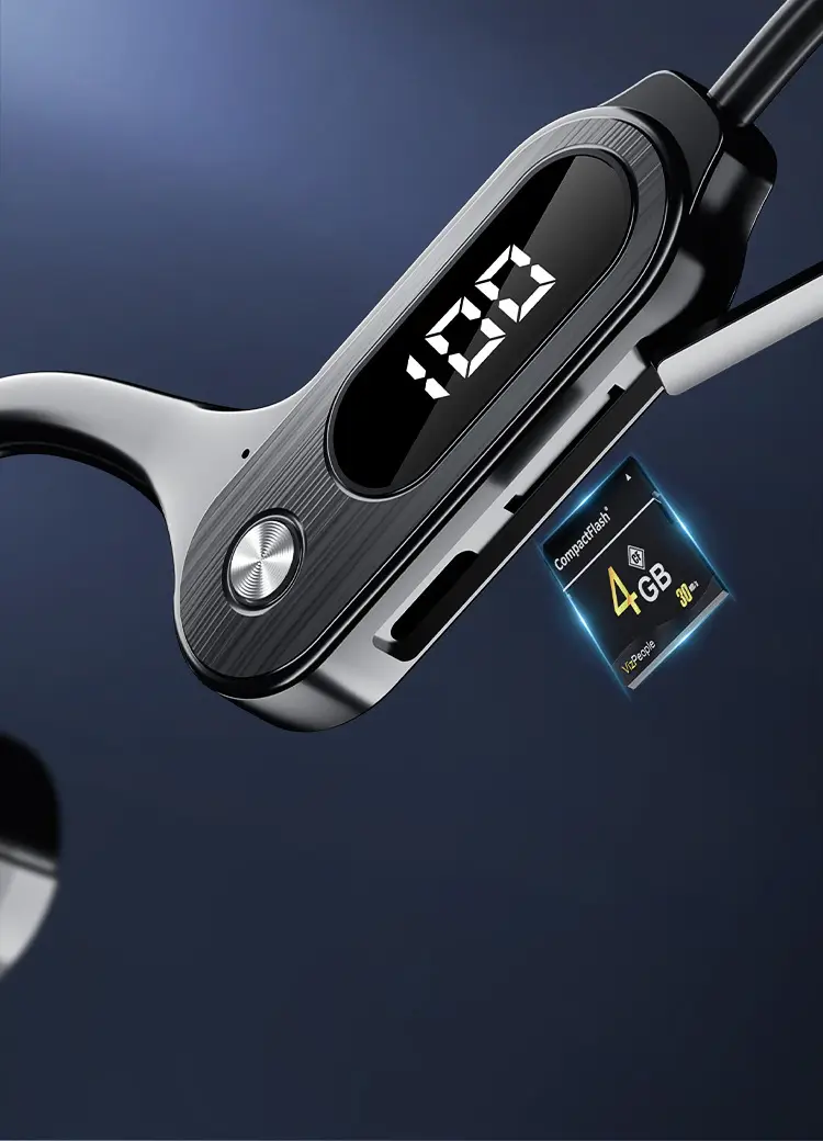 Blue Wireless Bluetooth Headset with Power Display & Sweat Proof Design — feature 10