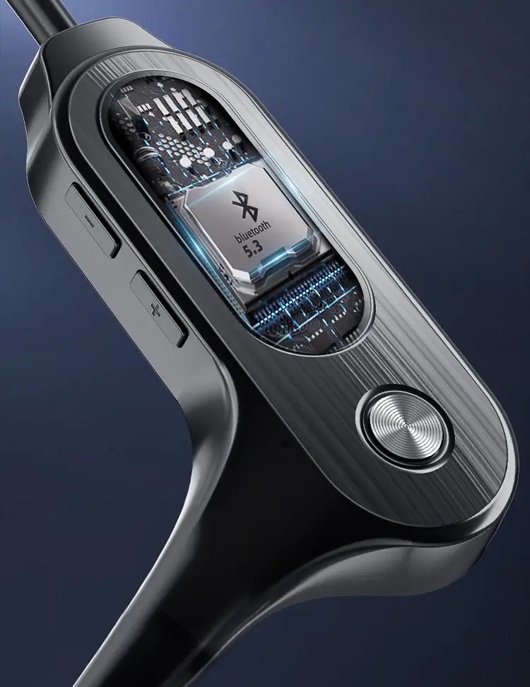 Blue Wireless Bluetooth Headset with Power Display & Sweat Proof Design — feature 20