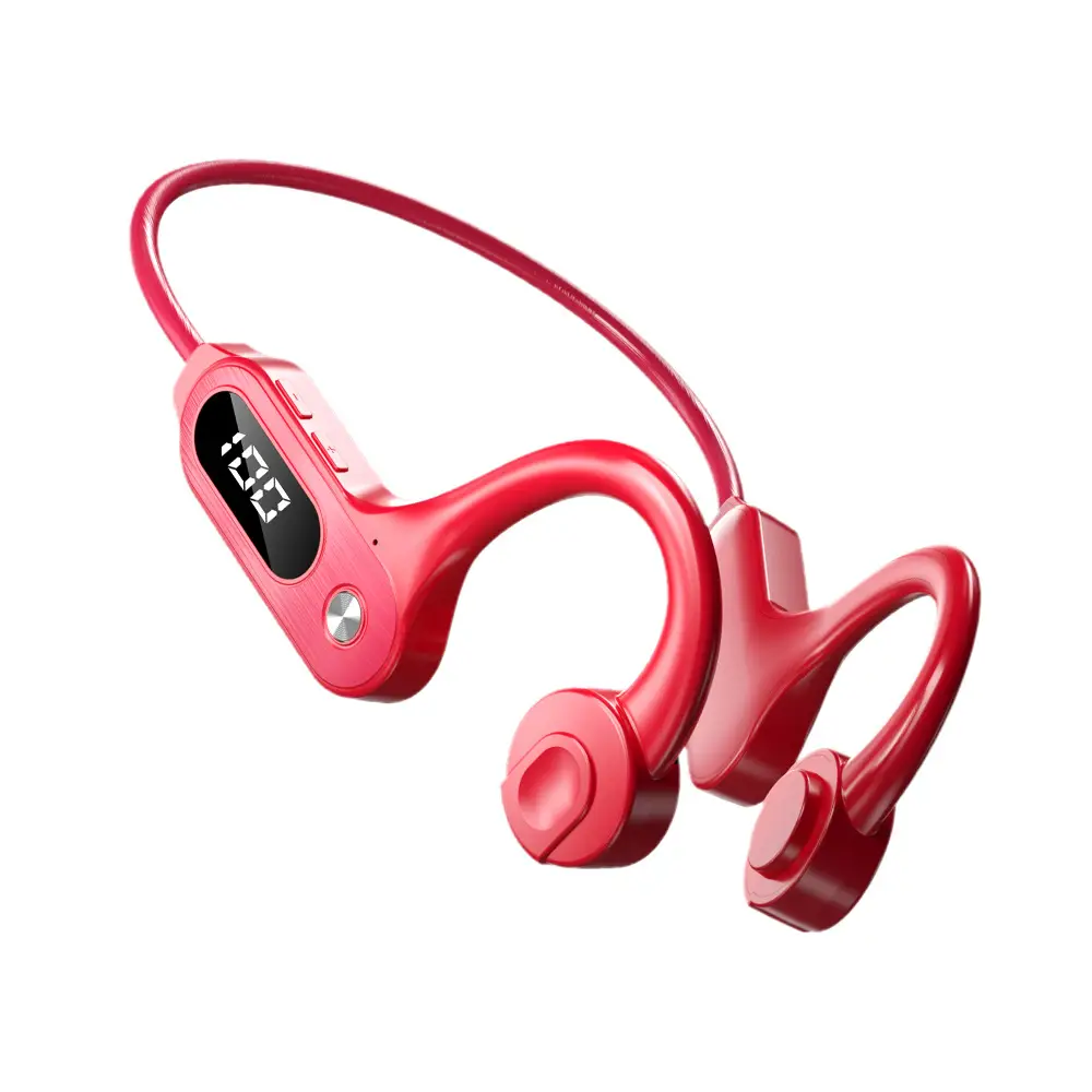 Blue Wireless Bluetooth Headset with Power Display & Sweat Proof Design - Image 4