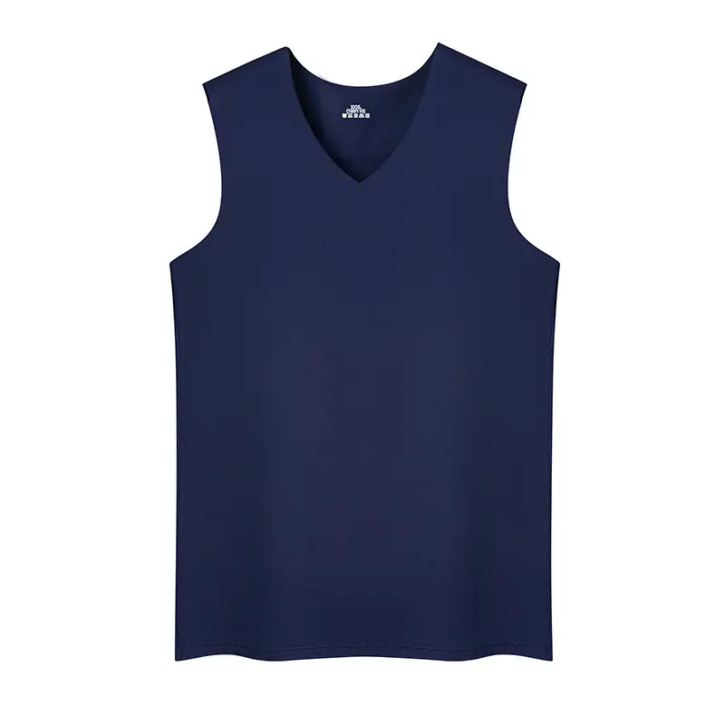 Men's White Ice Silk Slim Fit V-Neck T-Shirt - Image 12