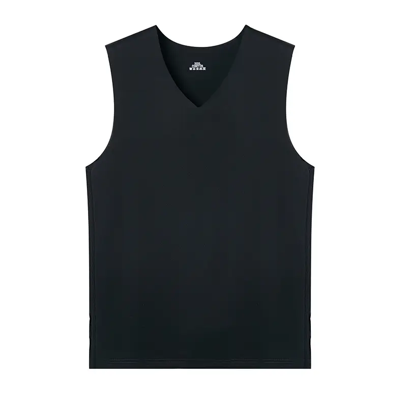 Men's White Ice Silk Slim Fit V-Neck T-Shirt - Image 8