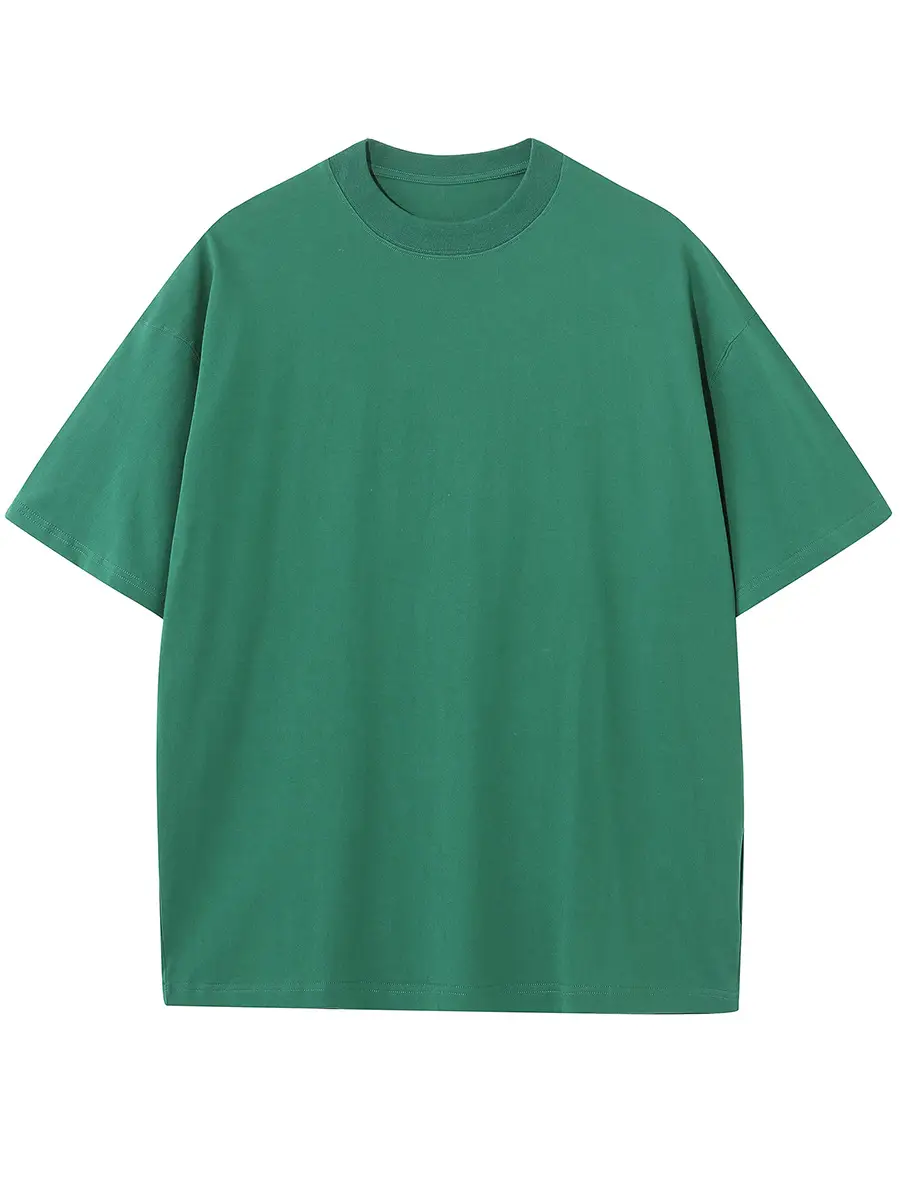 270g Heavyweight Cotton Crew Neck T-Shirt for Men - Image 12