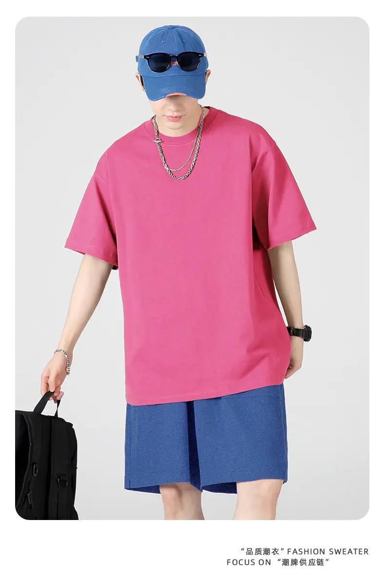 270g Heavyweight Cotton Crew Neck T-Shirt for Men — feature 22