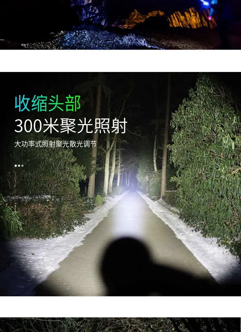 Cross-border Rechargeable Flashlight 14500 Zoom USB Outdoor Work Light Cob Mini β feature 16
