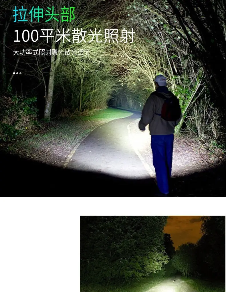 Cross-border Rechargeable Flashlight 14500 Zoom USB Outdoor Work Light Cob Mini β feature 17