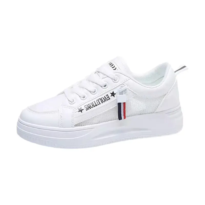 White Women's Casual Sneakers Korean Style 2023