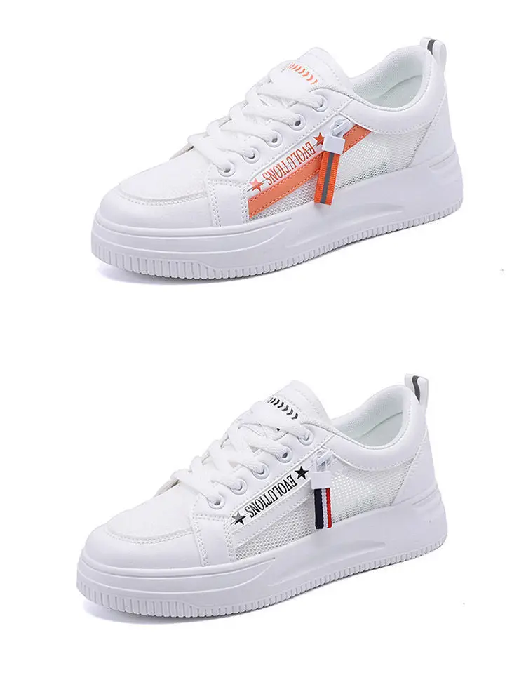 White Women's Casual Sneakers Korean Style 2023 — feature 20