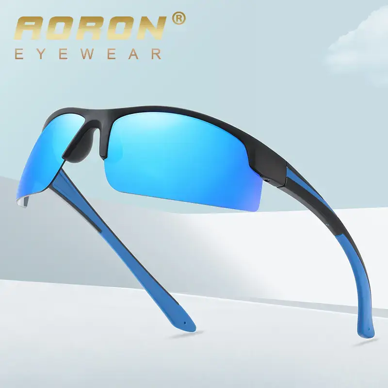 Men Sports Cycling Sunglasses Polarized Black