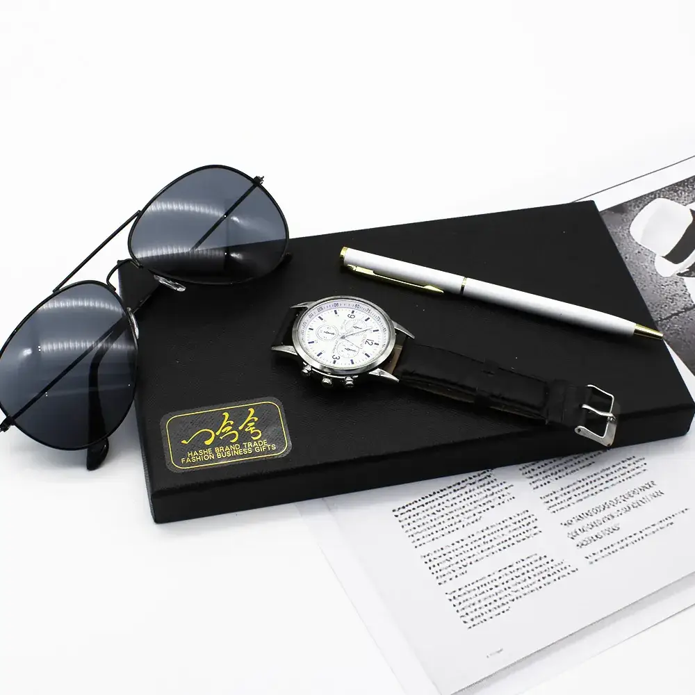 Men's Black Watch & Sunglasses Set with Pen — feature 10