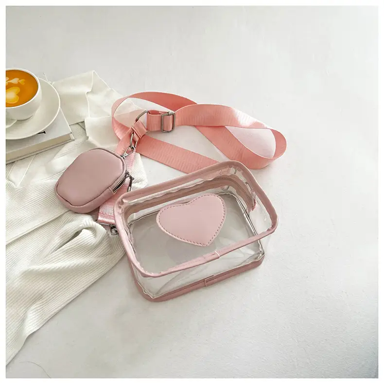 New Women's Transparent Crossbody Bag with Heart Design — feature 15