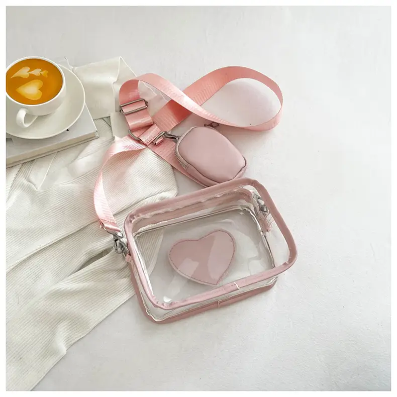 New Women's Transparent Crossbody Bag with Heart Design — feature 18