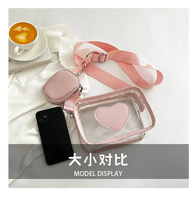 New Women's Transparent Crossbody Bag with Heart Design — feature 5