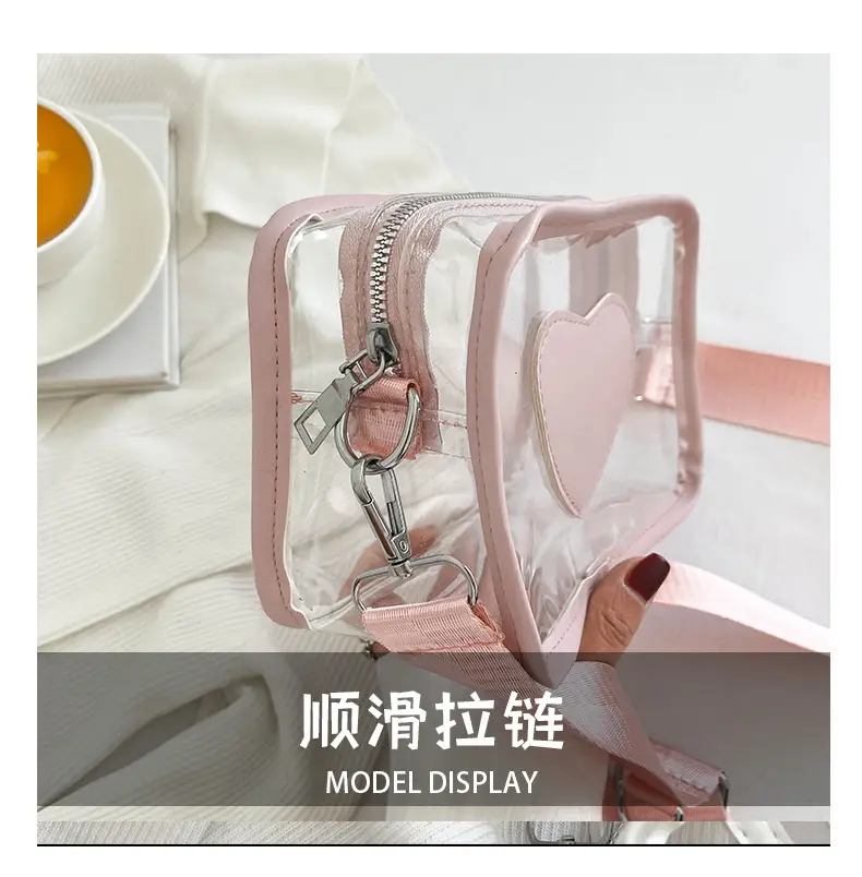 New Women's Transparent Crossbody Bag with Heart Design — feature 8