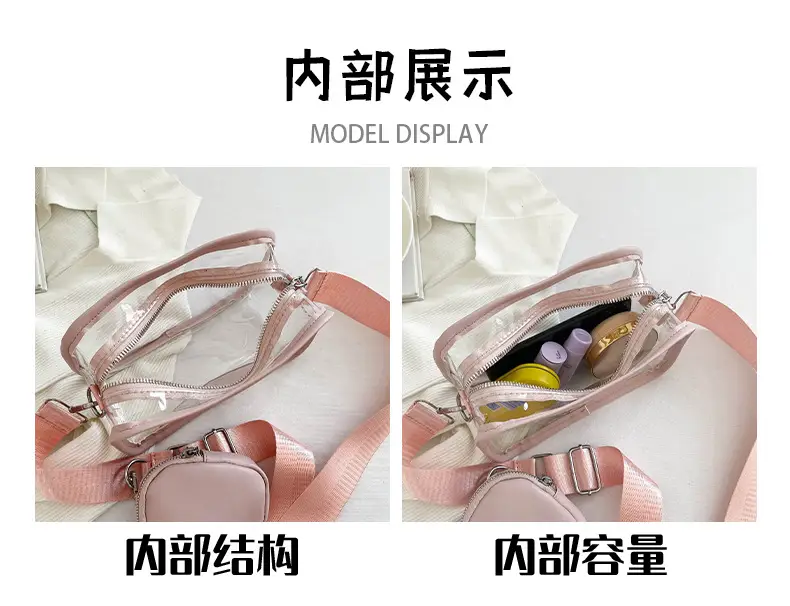 New Women's Transparent Crossbody Bag with Heart Design — feature 9