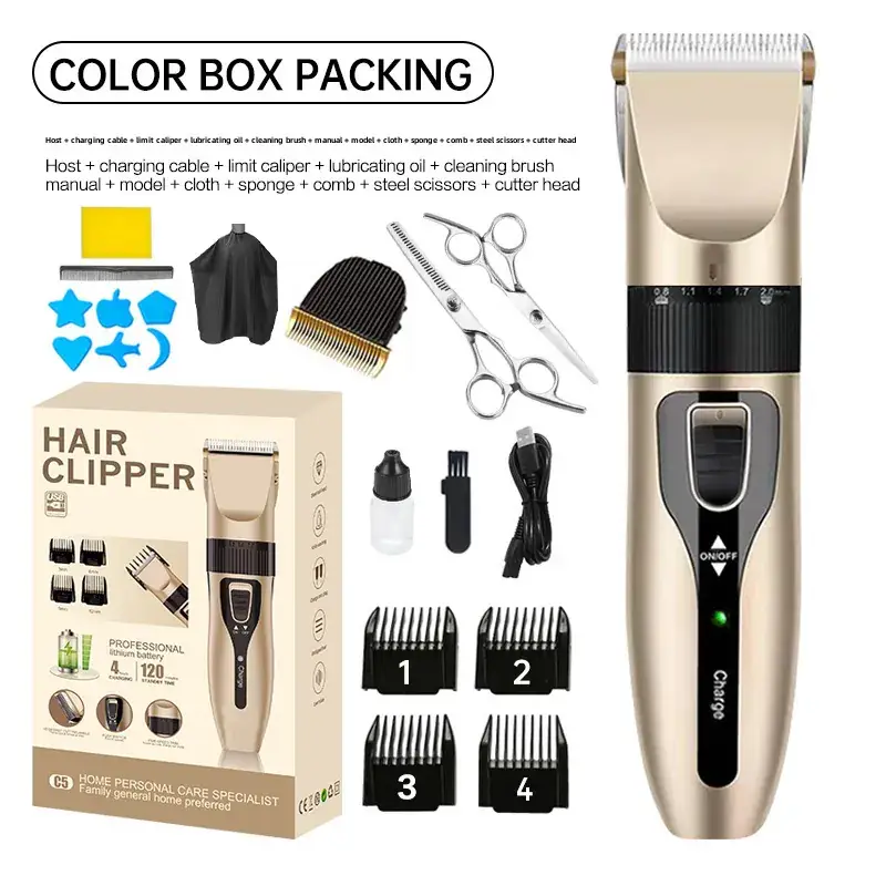 Professional Electric Hair Clipper with Carving Oil & USB Charging - Image 5