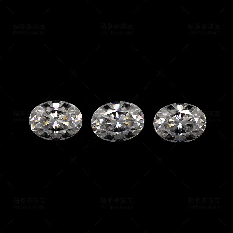 Moissanite Oval Cut 6x8mm Loose Stone Set - Image 4