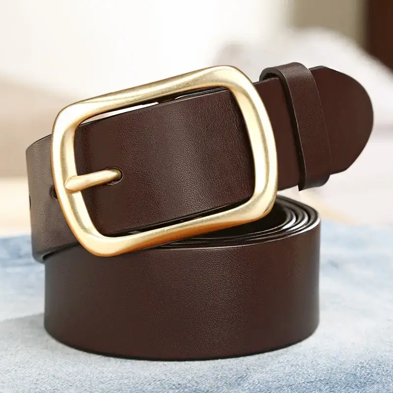 Needle 025 coffee with gold buckle