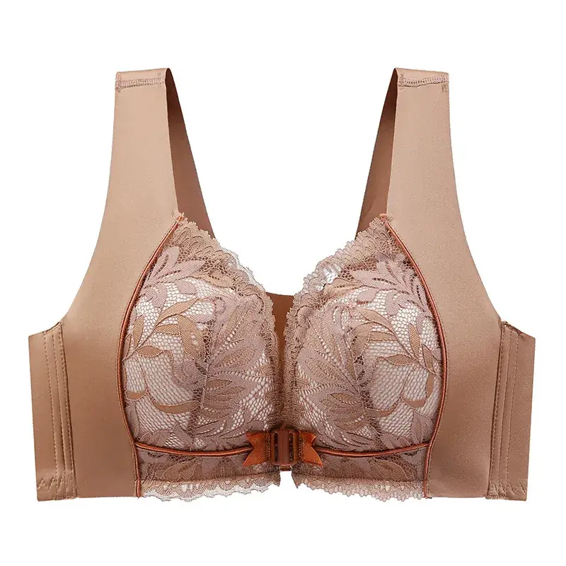 Black Lace Vest Underwear Women Front Buckle Small - Image 2