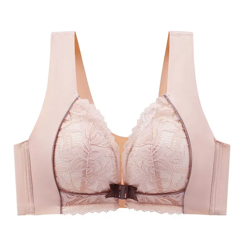 Black Lace Vest Underwear Women Front Buckle Small - Image 3