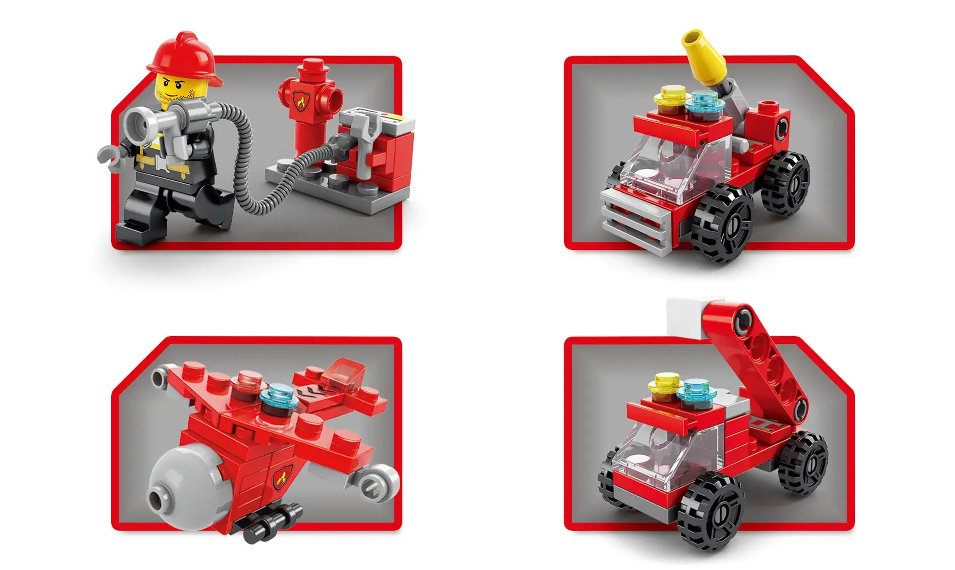 8612 Mini Fire Brigade Toy Set for Kids — feature 8
