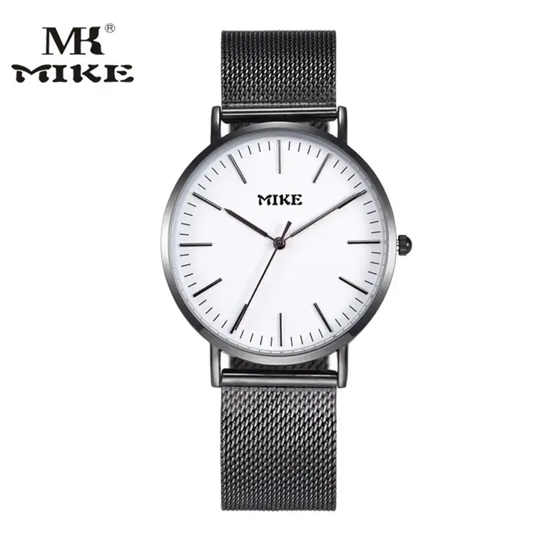 MIKE Men's Mesh Belt Quartz Watch Black Dial - Image 7