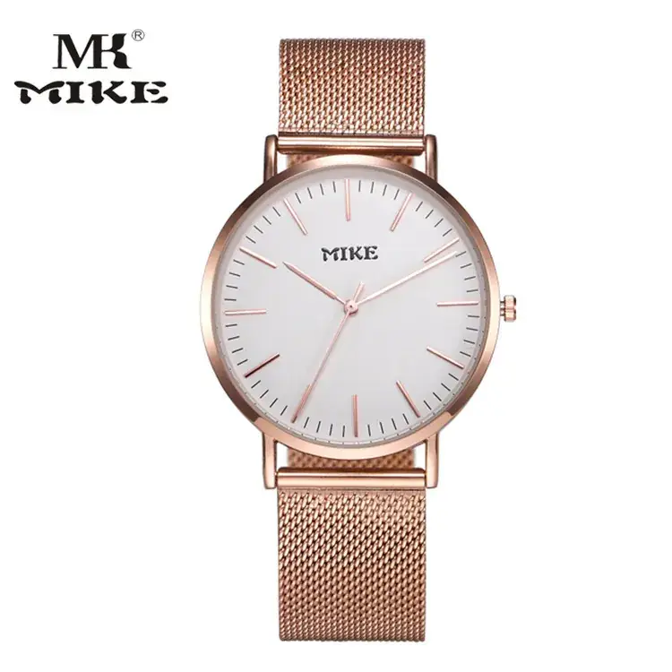 MIKE Men's Mesh Belt Quartz Watch Black Dial - Image 9