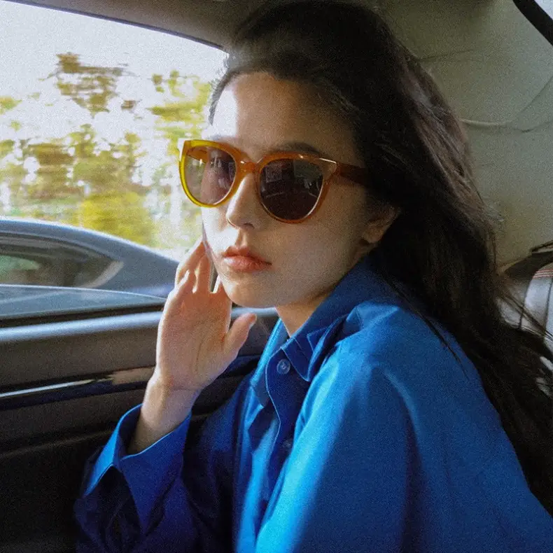 Xu Hongdou Polarized Sunglasses Anti-Ultraviolet Brown