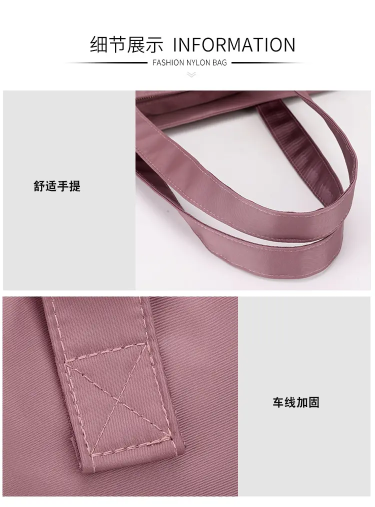 2023 New Nylon Shoulder Bag Blue Large Capacity Women — feature 17