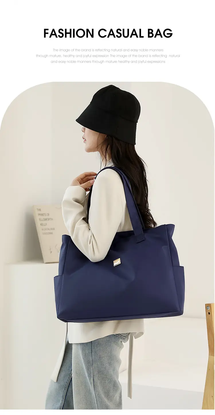 2023 New Nylon Shoulder Bag Blue Large Capacity Women — feature 20