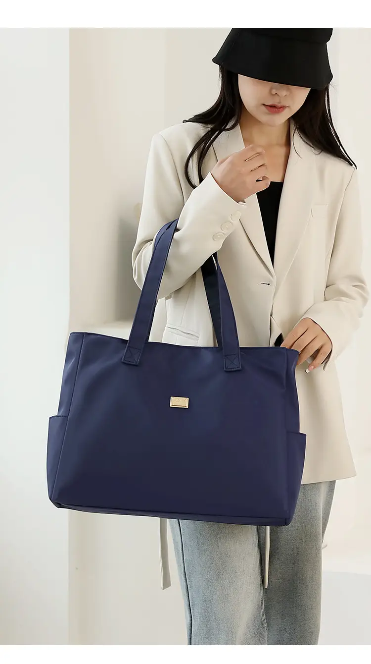 2023 New Nylon Shoulder Bag Blue Large Capacity Women — feature 21