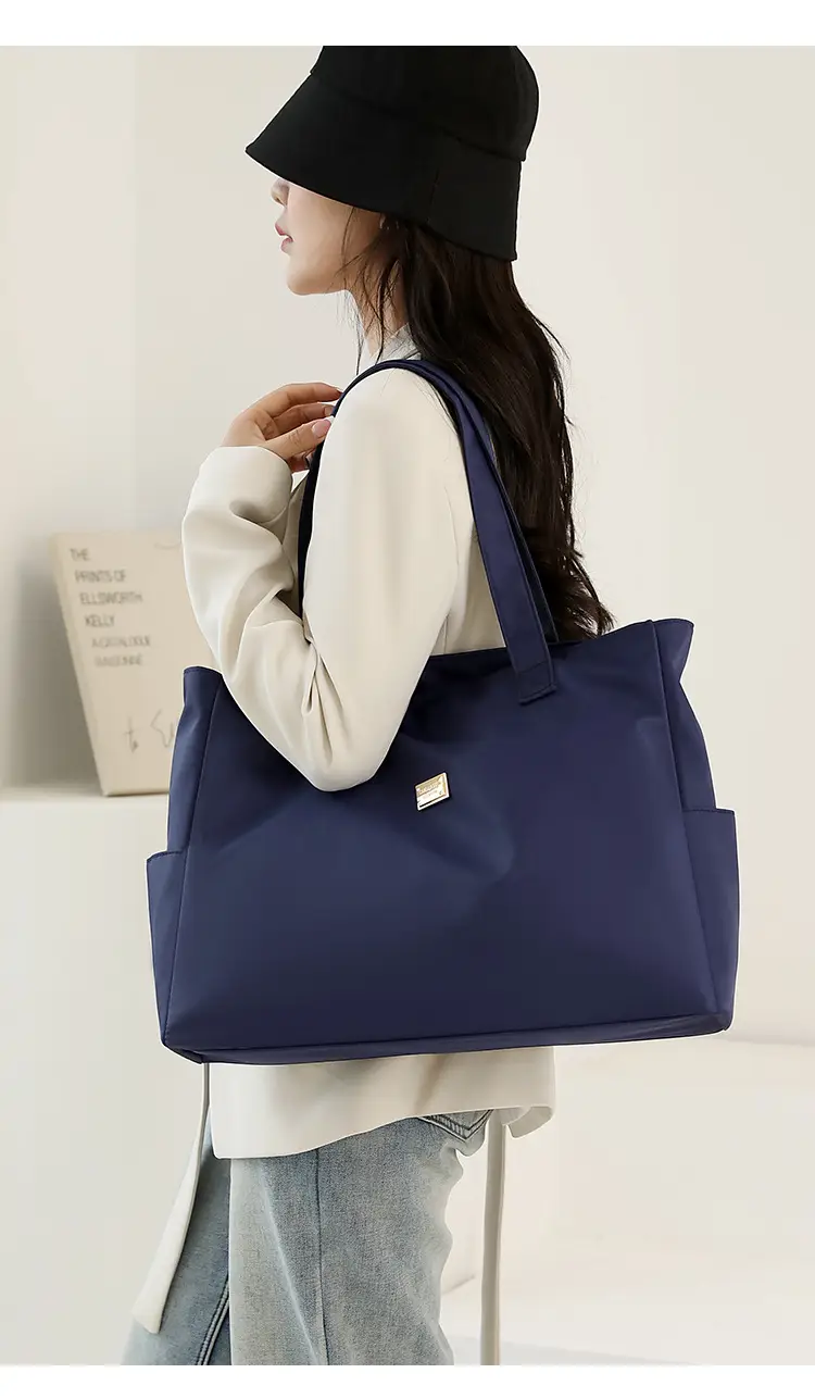 2023 New Nylon Shoulder Bag Blue Large Capacity Women — feature 22