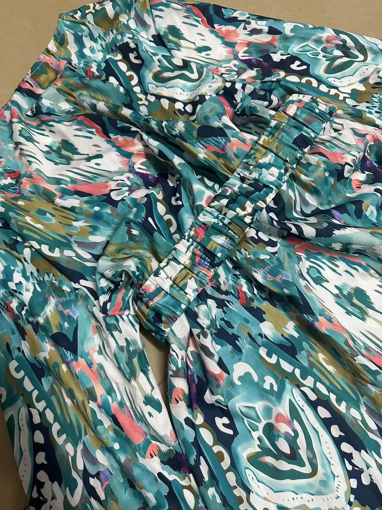 Women's V-Neck Slit Dress Floral Belted Hot Selling — feature 24
