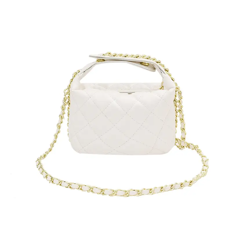 Korean Rhombic Chain Mini Crossbody Bag Black 2023