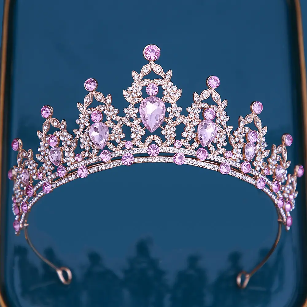 Crystal Bridal Crown for Women European Style Wedding Dress Headwear - Image 7