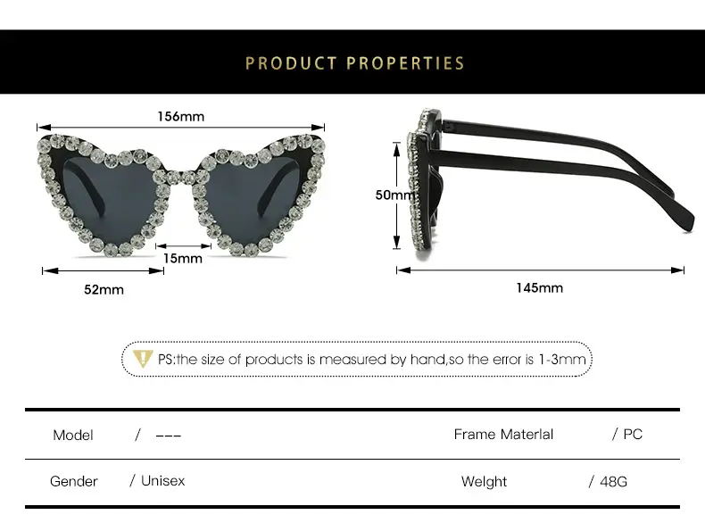 Red Heart-Shaped Sunglasses for Women with Crystal Embellishment — feature 5
