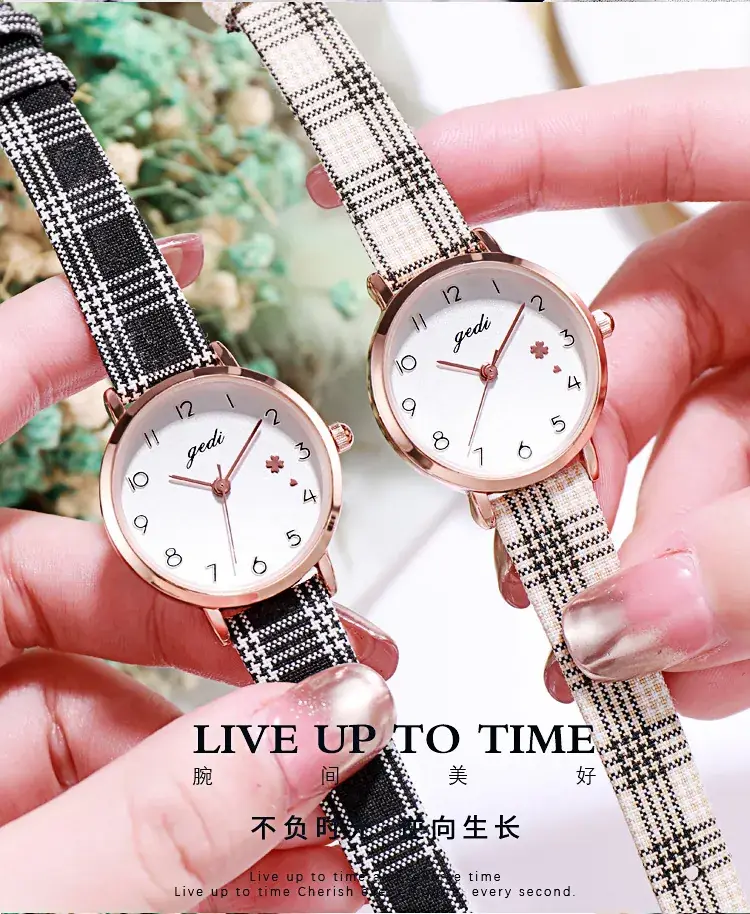 Gold Plated Women's Quartz Watch with Sparkly Strap — feature 10