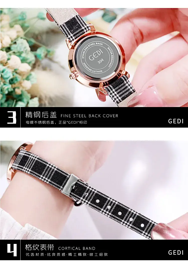Gold Plated Women's Quartz Watch with Sparkly Strap — feature 16