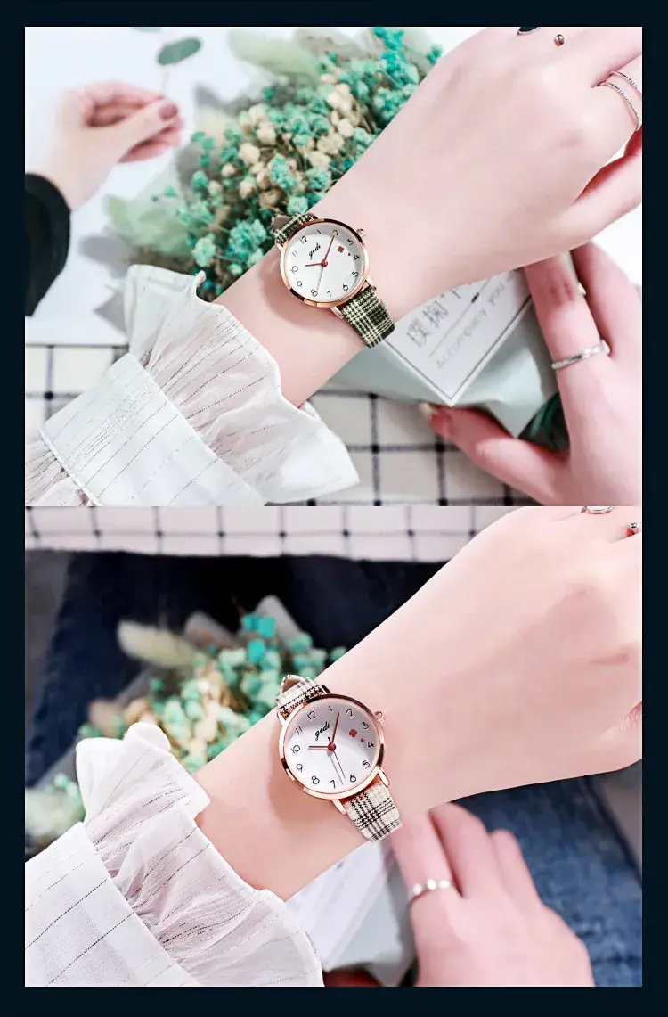 Gold Plated Women's Quartz Watch with Sparkly Strap — feature 3