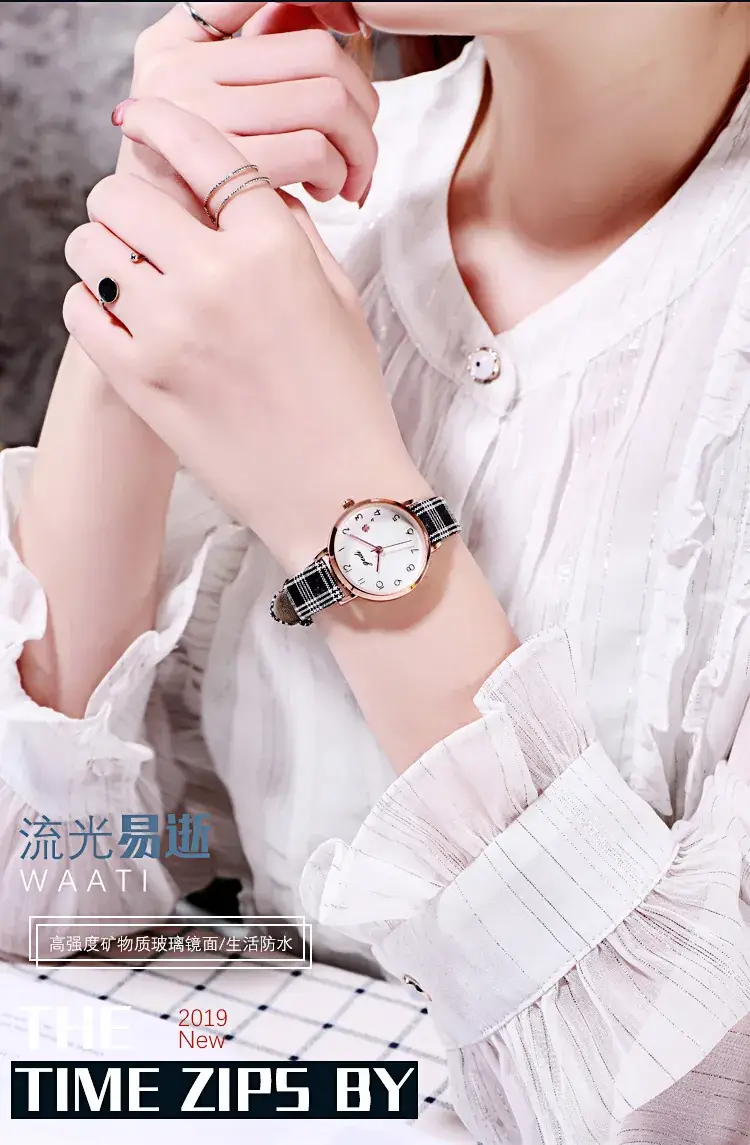 Gold Plated Women's Quartz Watch with Sparkly Strap — feature 6